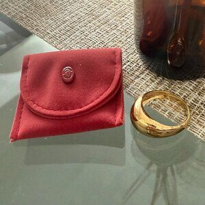 18K Gold Vermeil Dome Ring - Size 10